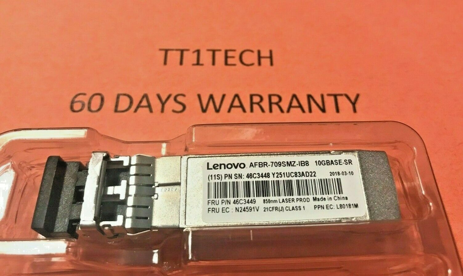 Lenovo 46C3449 Blade 10GB SFP+ TRANSCEIVER 10GBASE-SR AFBR-709SMZ-IB8 46C3448 