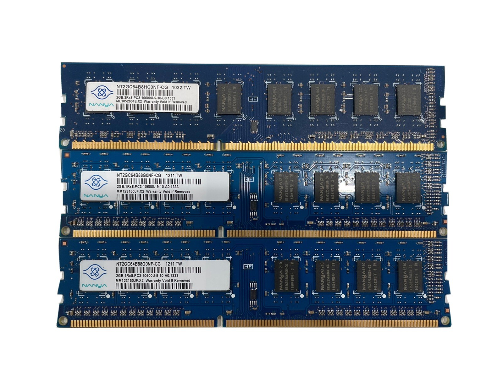 Nanya - 6GB (3 x 2GB) - 2Rx8 PC3-10600U - Desktop Memory 
