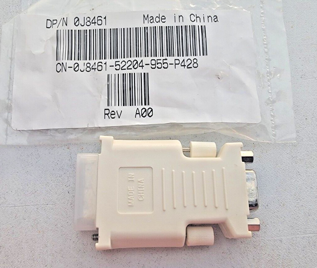 DELL, 0J8461, DVI to VGA ADAPTER CONVERTER, DVI MALE TO VGA FEMALE, NEW IN PACK