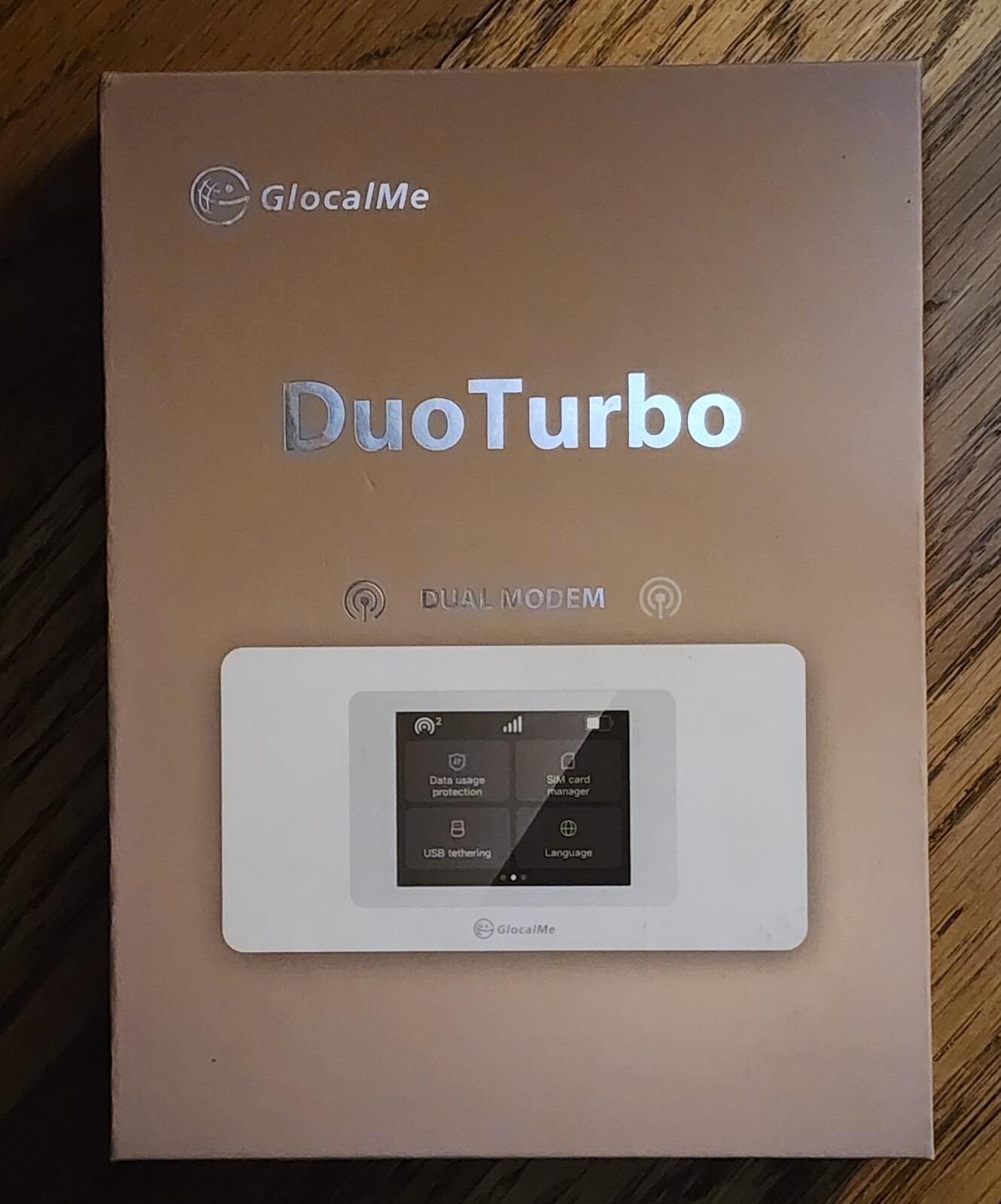 GlocalMe DuoTurbo U3X 4G LTE Portable Dual Modum WiFi HotspotTouch Screen-Black