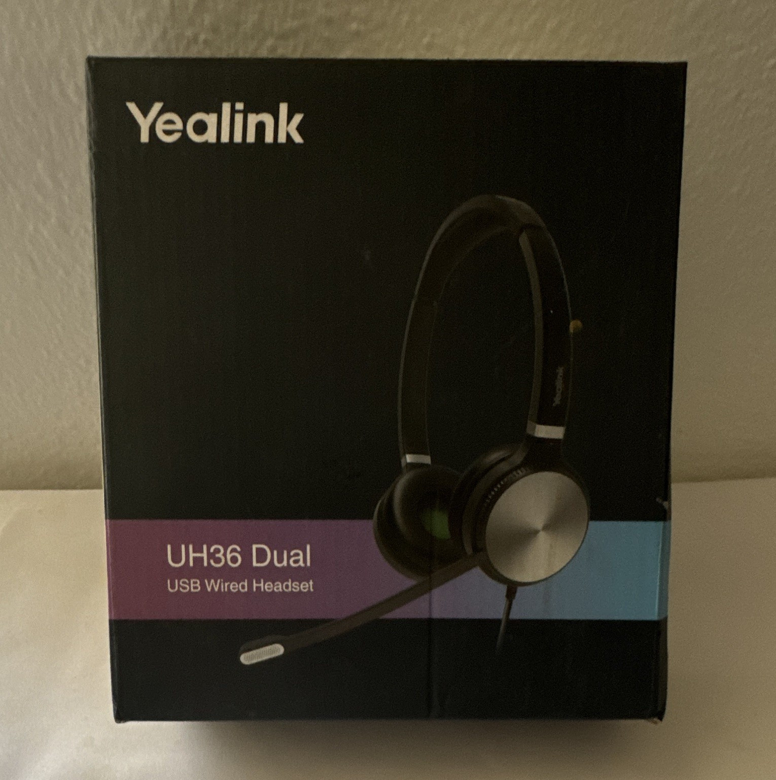 Yealink UH36 Dual UC USB Wired Headset Noise-Cancel Boom Mic On-Ear Black