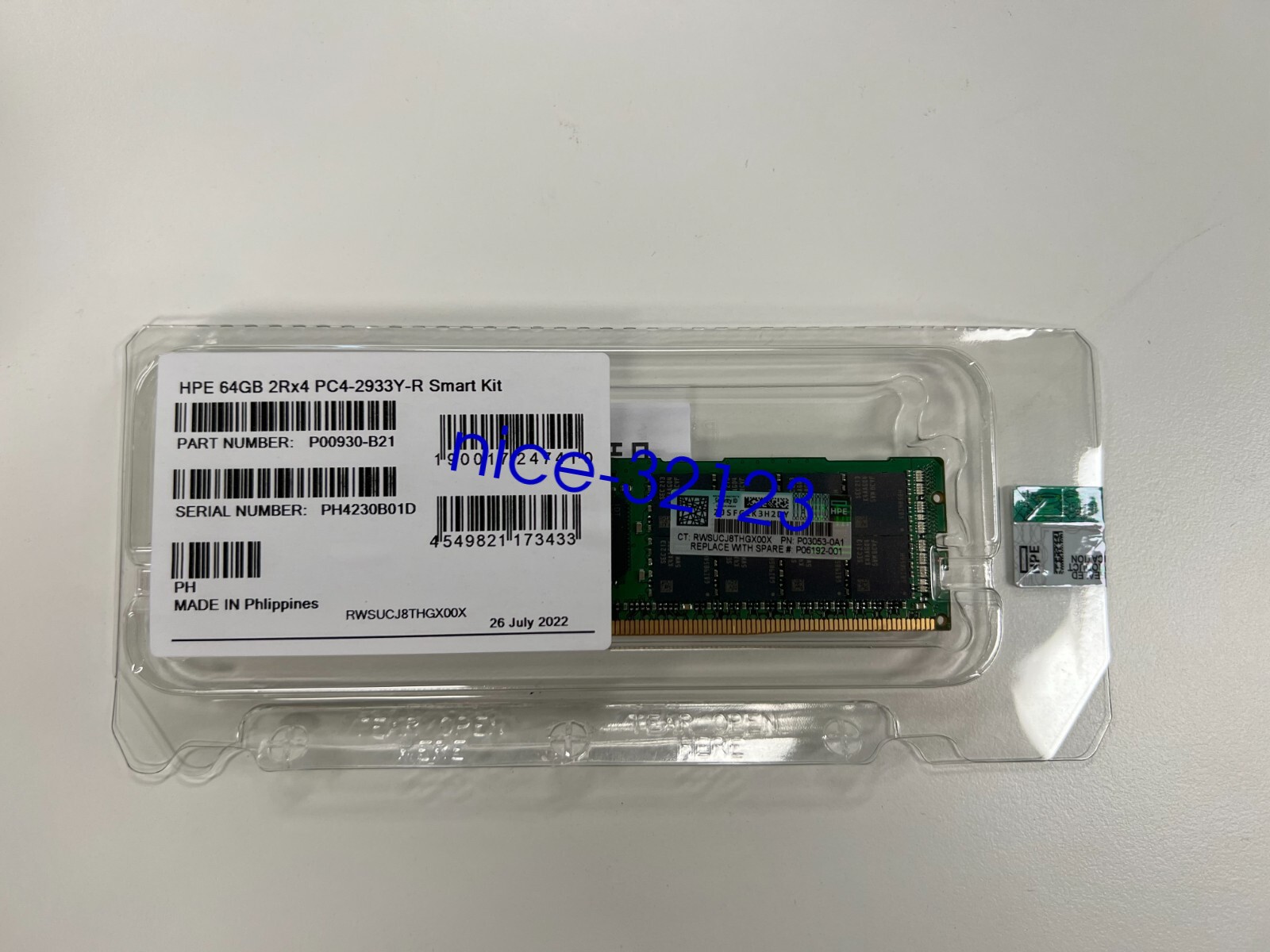 HPE Brand New P00930-B21 HPE 64GB (1 x 64GB) Dual Rank x4 DDR4-2933 Memory