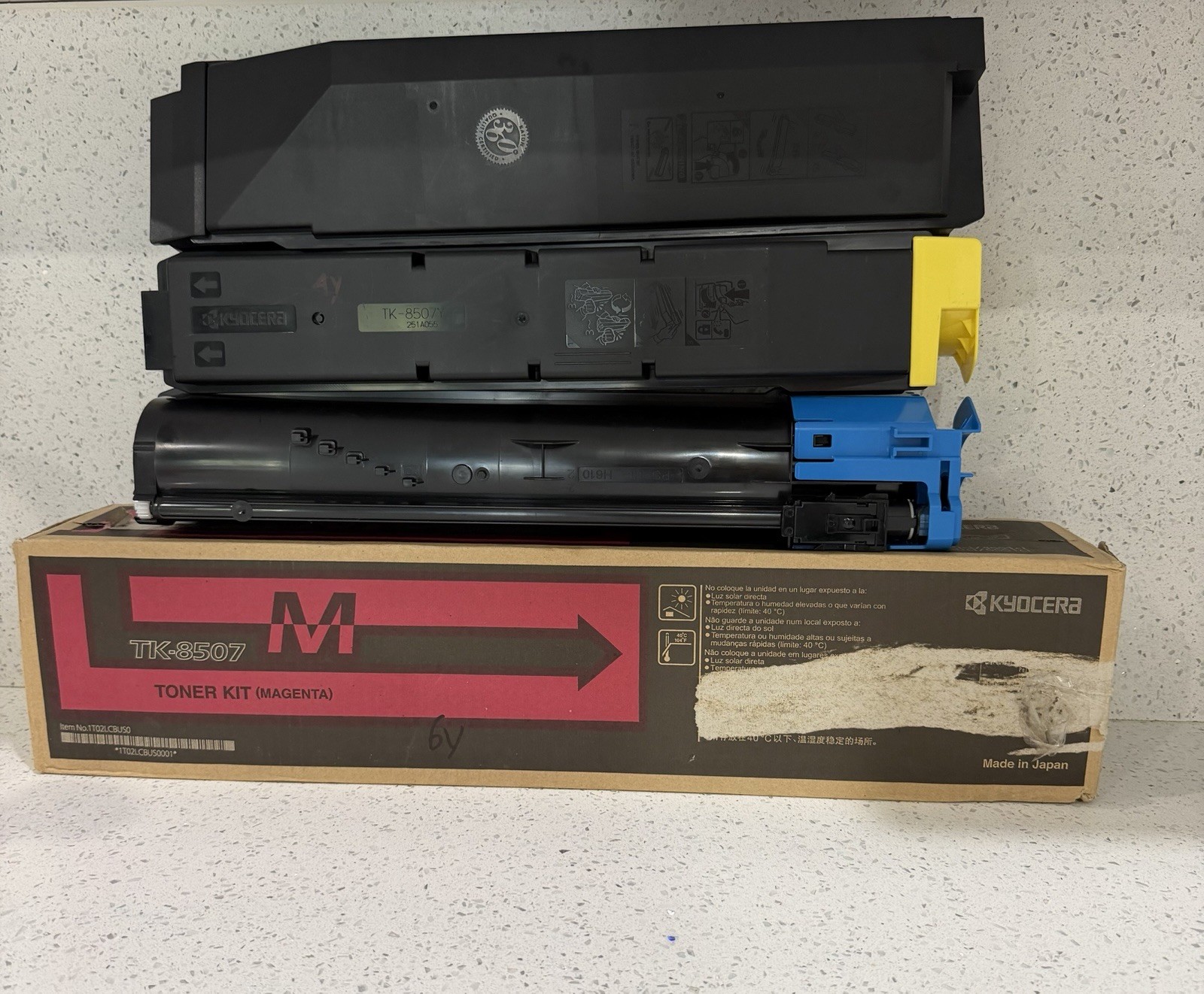 Kyocera TK-8507 Toner CMYK Set (4) OEM NEW Sealed TK-8507K TK-8507C ""07M ""07Y