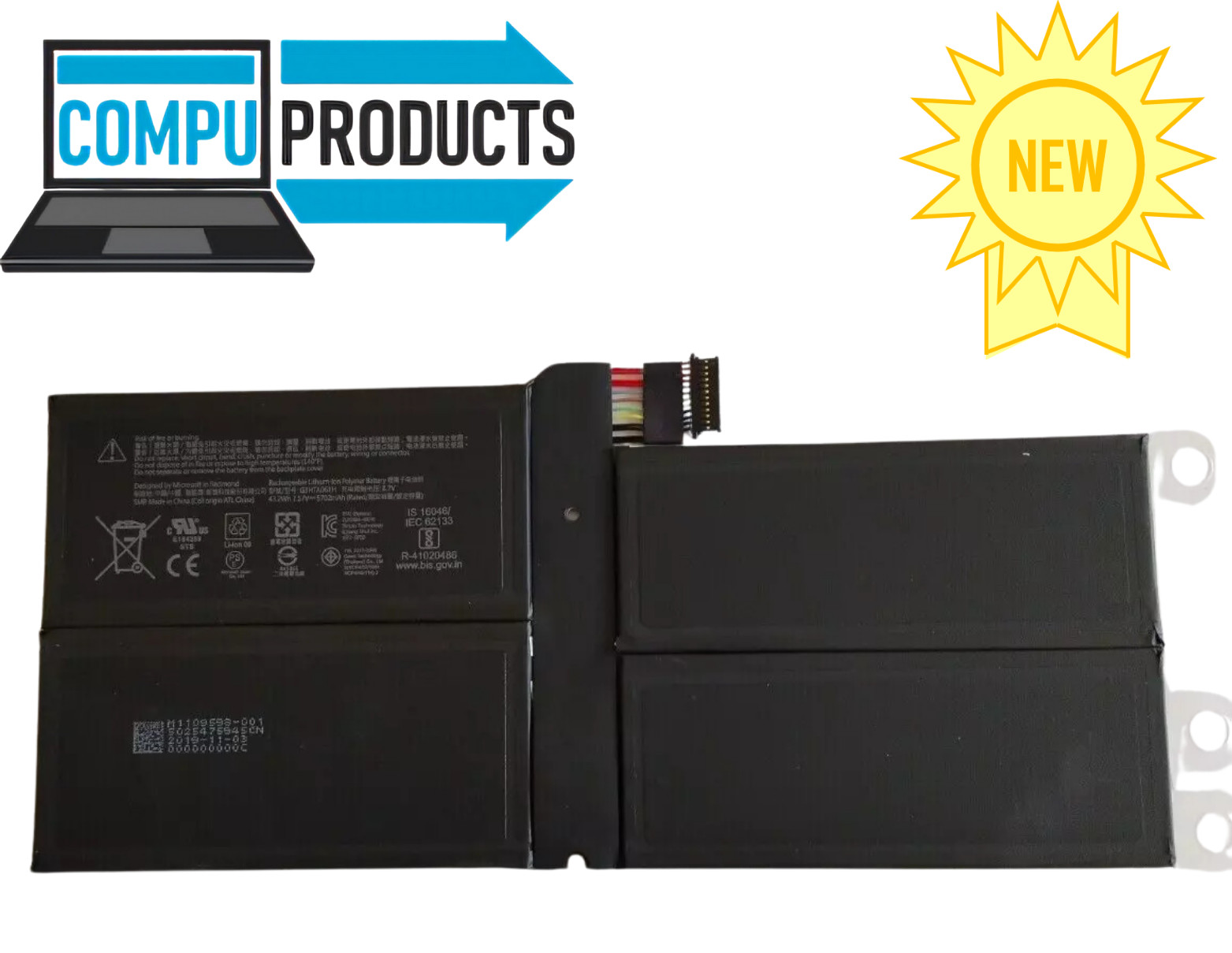 NEW Li-Ion battery G3HTA061H 5700mAh for Microsoft Surface Pro 7 1866 series