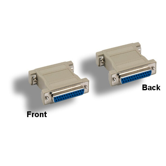 10PCS DB25 Female/Female Molded Adapter Straight 25Pin RS-232 Parallel/Serial