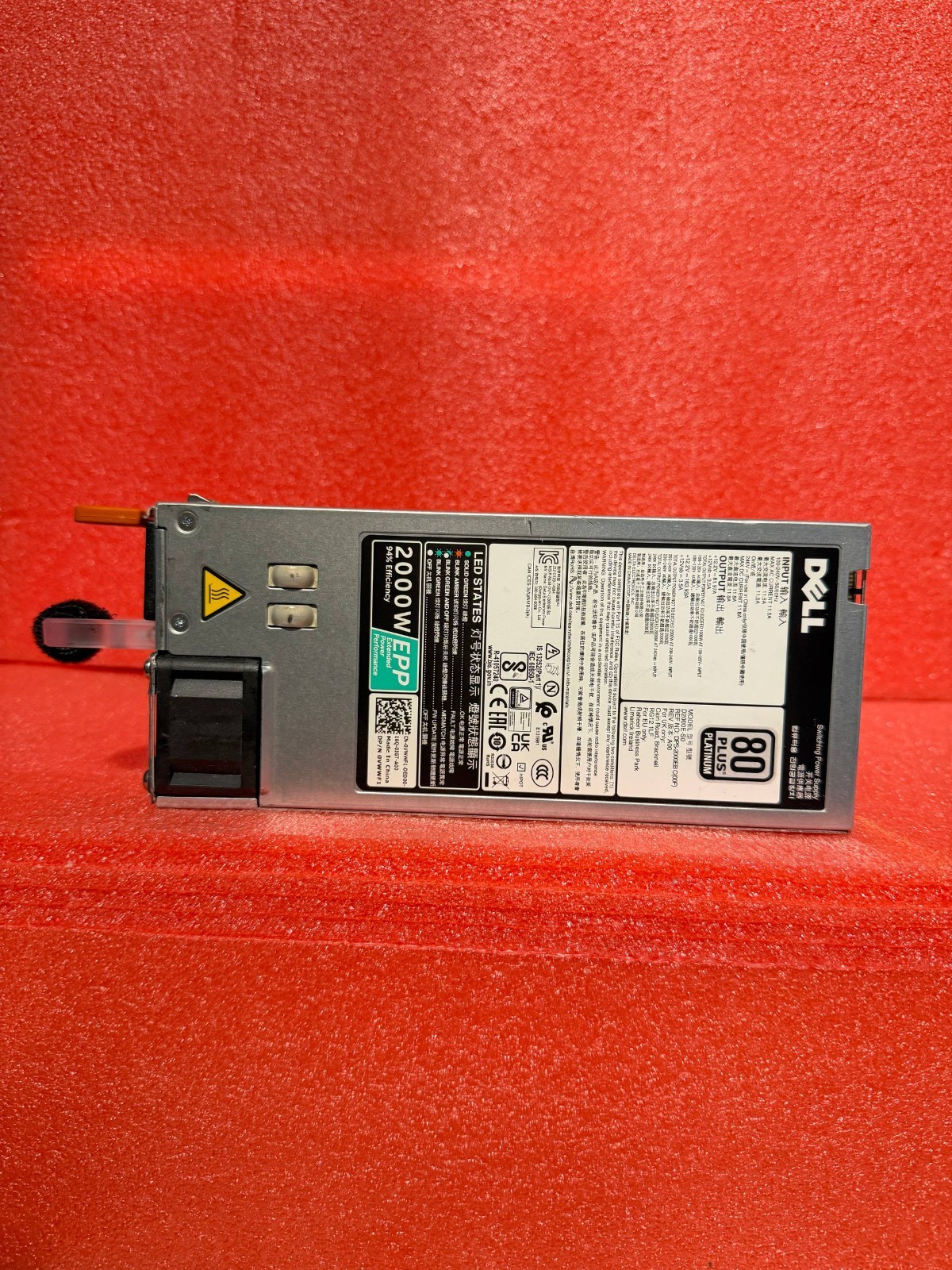 Dell PowerEdge FX2 R640 R740 2000 Watt Power Supply D2000E-S0 VWWF1