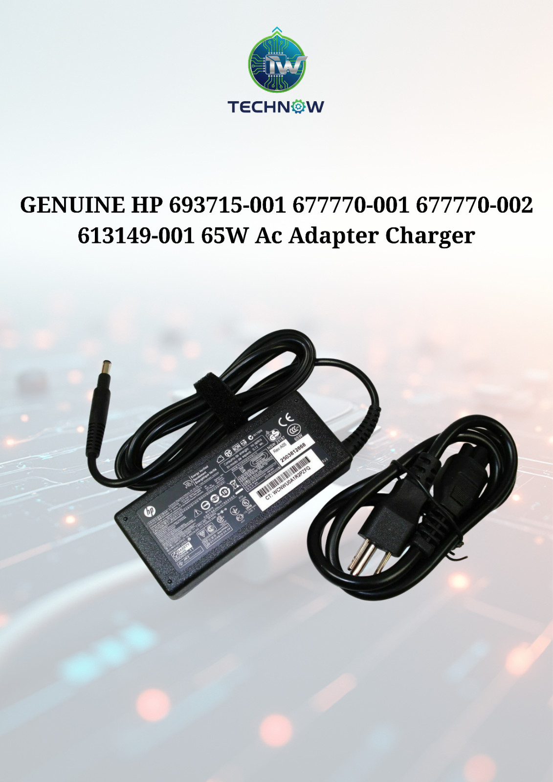 lot of 10 GENUINE HP 693715-001 677770-001 677770-002 613149-001 65W Ac Charger