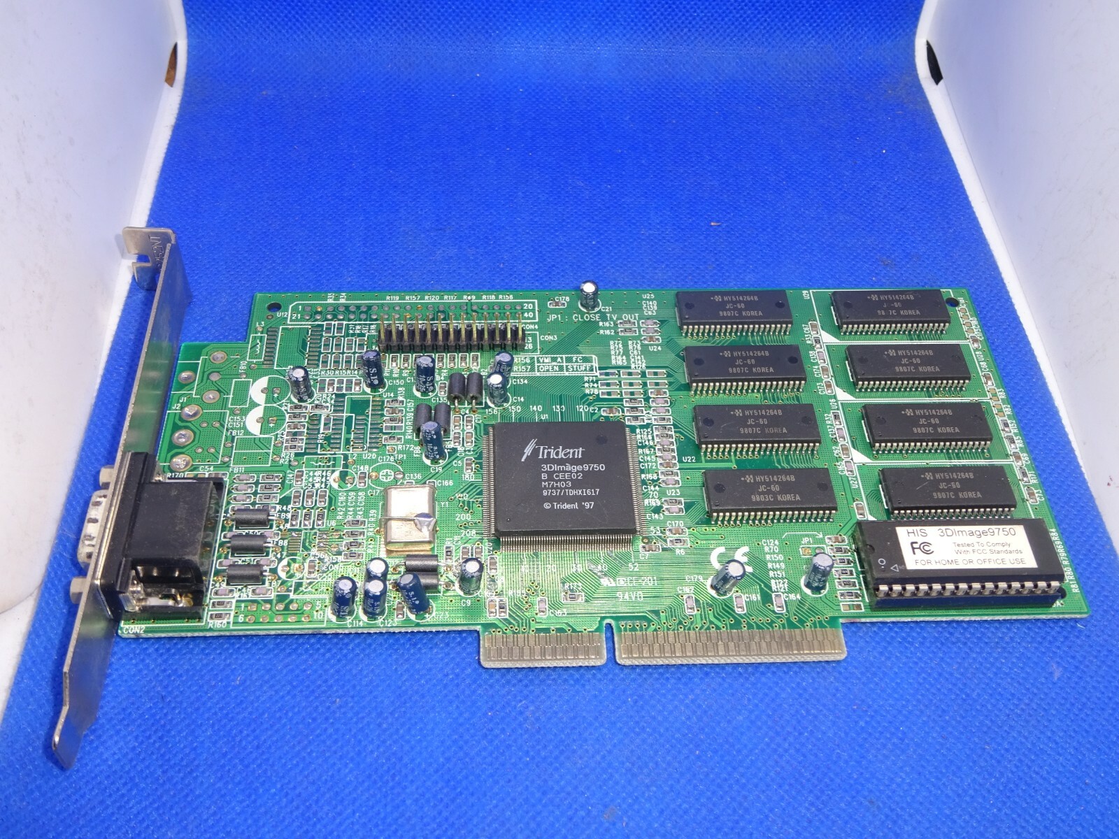 HIS TRIDENT 3D IMAGE 9750 4MB AGP RETRO GRAPHICS CARD # GK2998