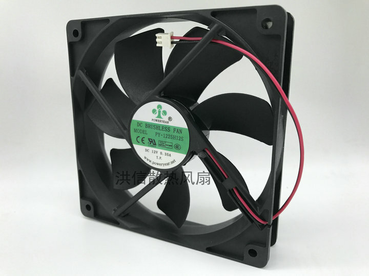 POWERYEAR PY-1225H12S DC12V 0.35A 12CM 120*120*25MM 2Pin Cooling Fan