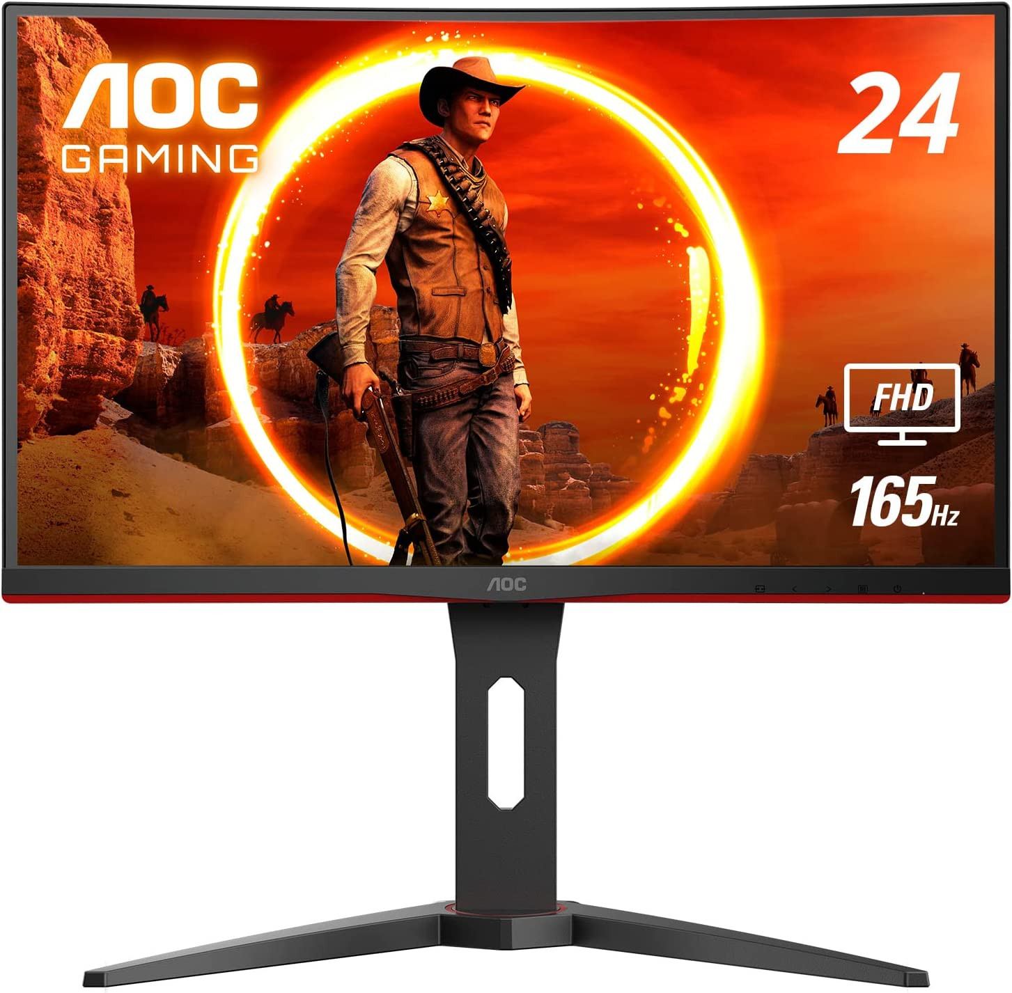 C24G1A 24" Curved Frameless Gaming Monitor, FHD 1920X1080, 1500R, VA, 1Ms MPRT,