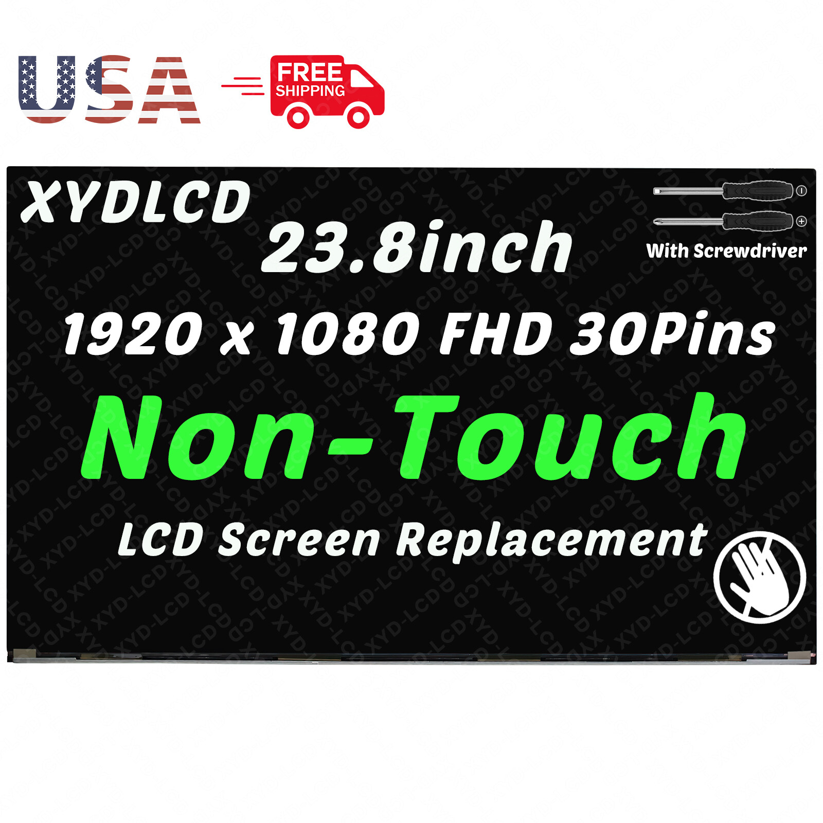 23.8in for HP 24-F L42938-005 LCD Non-Touch Panel Kit - 238 FHD+ZBD w/cable BOE