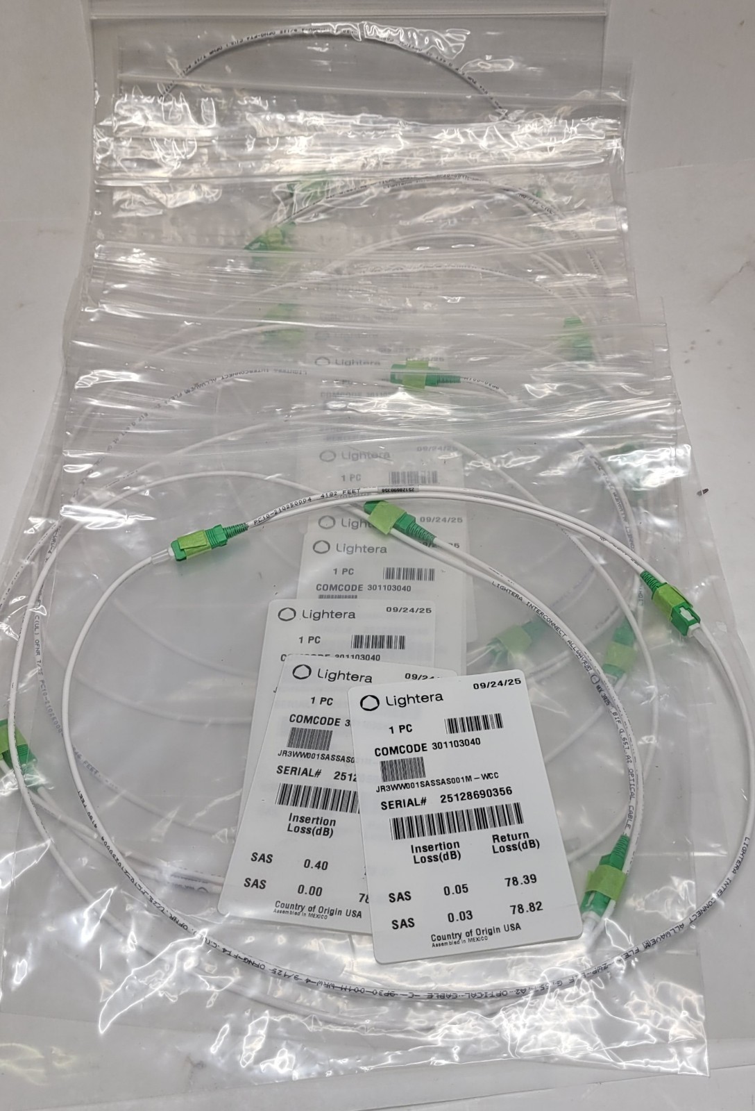 (10 Pack) 1M 3FT OS2 Single-Mode Fiber Patch Cable SCA-SCA SC/APC to SC/APC