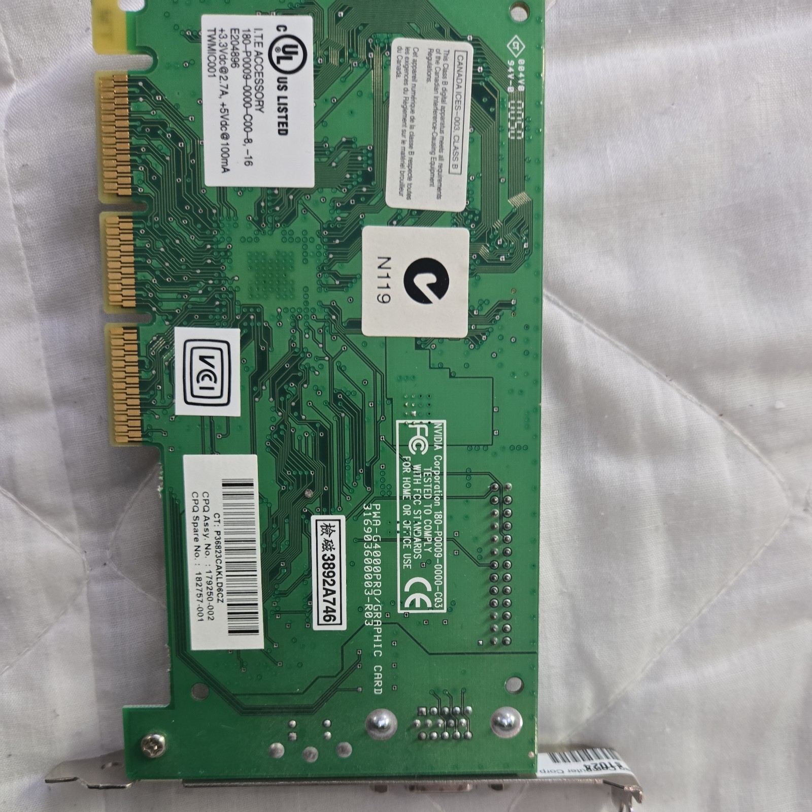 Nvidia PWA-G4000PRO 16MB AGP Video Card for Dell Dimension 8100 MiniTower