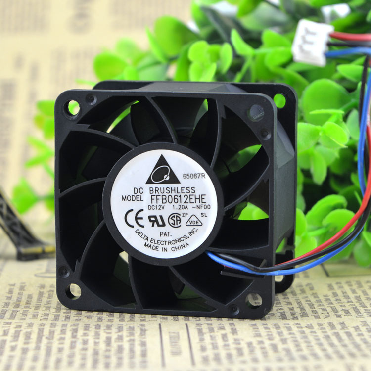Delta DC Brushless 12V 1.2A 60*60*38mm 3 wire Fan - FFB0612EHE