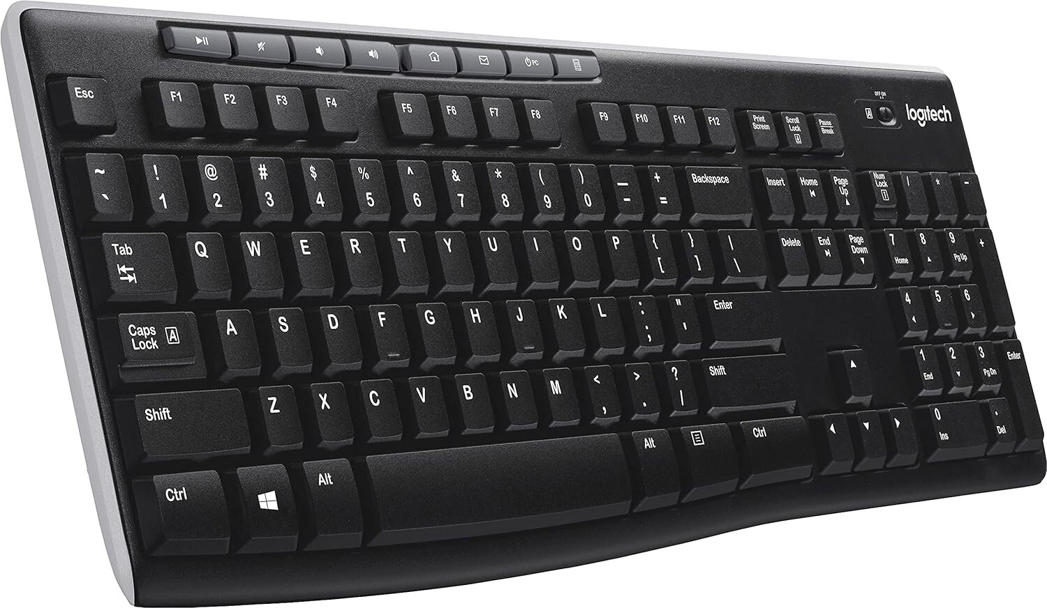 Logitech K270 Wireless Keyboard Windows/MAC Full Number Pad - NO USB RECEIVER