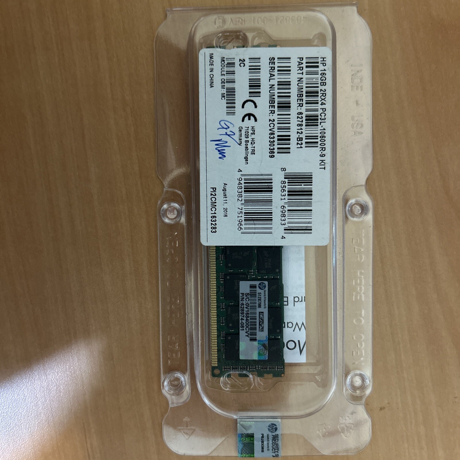 627812-B21 I Genuine New Sealed HP SmartMemory 16GB DDR3 SDRAM Memory Module
