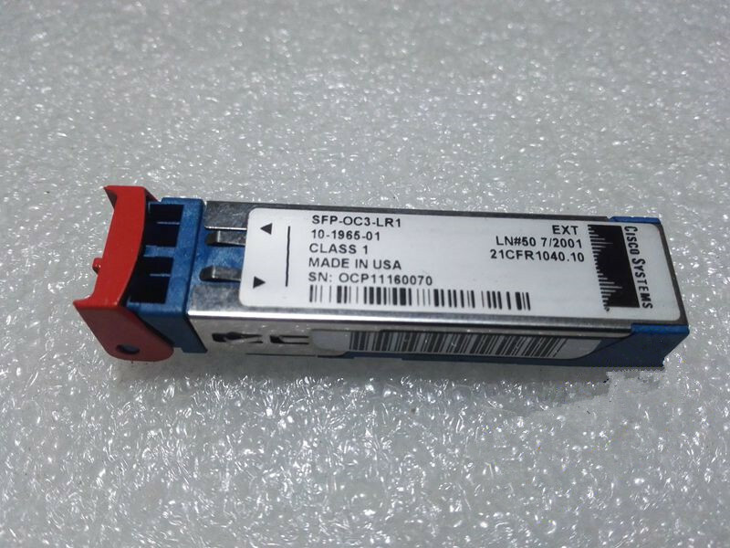 Cisco SFP-OC3-LR1 OC3/STM-1 SMF 1310nm 40KM SFP Transceiver Module 10-1965-01/02