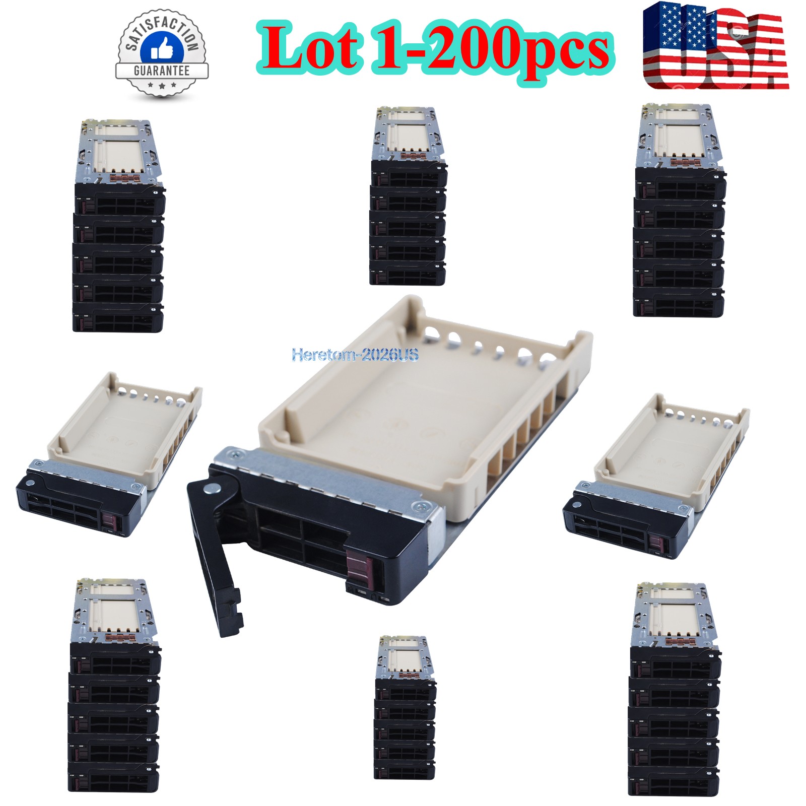 LOT SUPERMICRO MCP-220-00098-0B BLACK (GEN 1.5) HOT-SWAP 2.5" HARD DRIVE TRAY