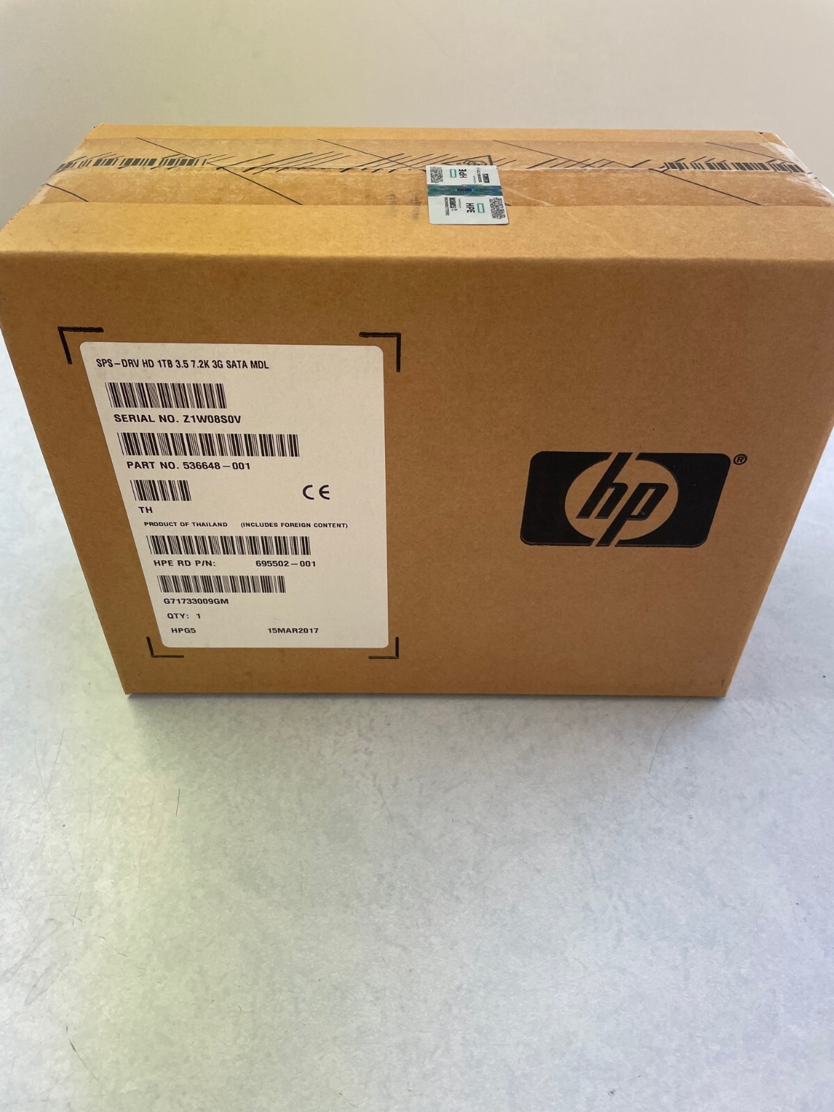 536611-B21,536648-001 HPe 1TB 7.2K HP MDL SATA HARD DRIVE NEW SEALED