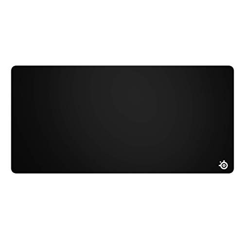 QcK 3XL Extended Gaming Mouse Pad Black Micro-Woven Cloth 48 x 23in Washable