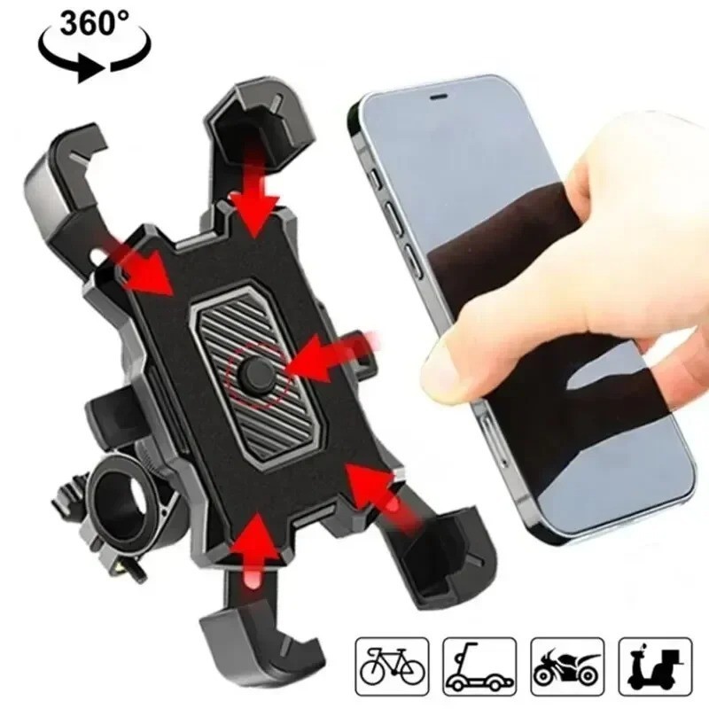 360° Rotatable Electric Bicycle Phone Holder for iPhone Riding MTB Bike Stand