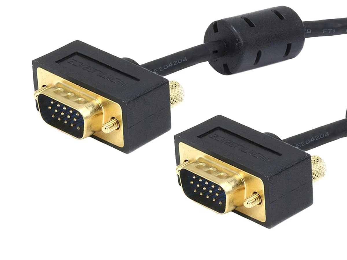 Monoprice 15ft Ultra Slim SVGA Super VGA 30/32AWG M/M Monitor Cable