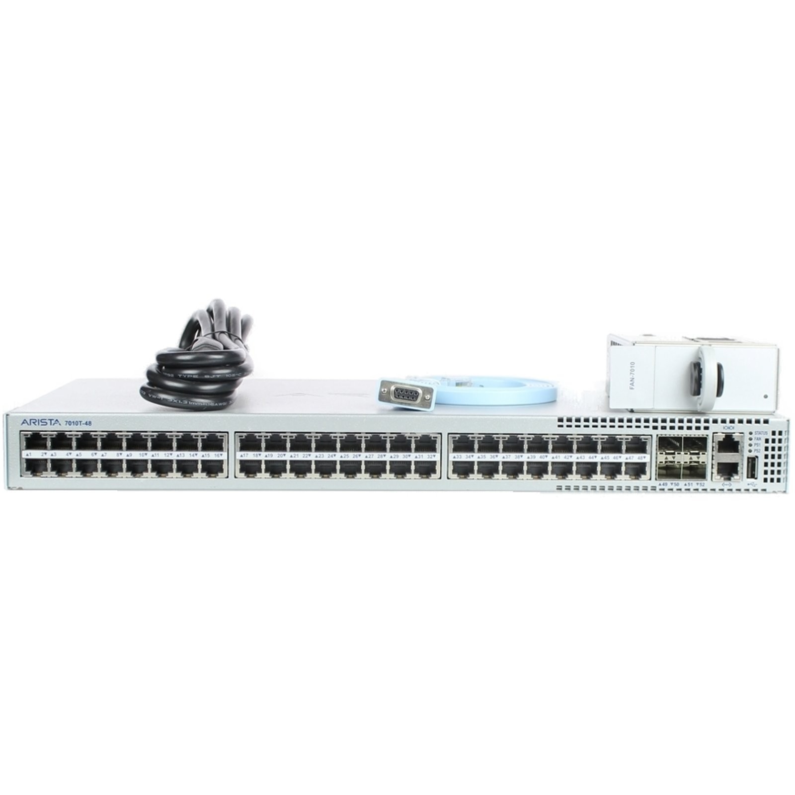 Arista DCS-7010T-48-R 48P 1GbE 4P 10GbE SFP+ RA Switch with rack mounts