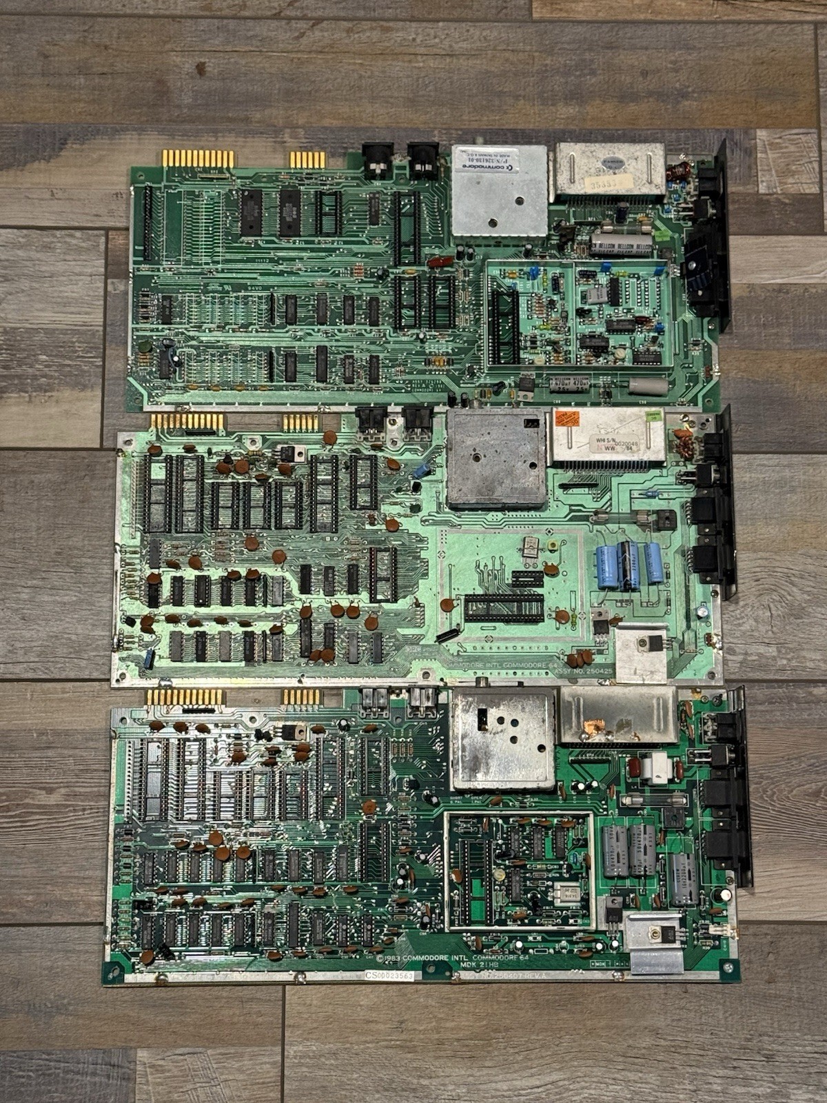 Lot of 3 Commodore 64 motherboards for parts or repair