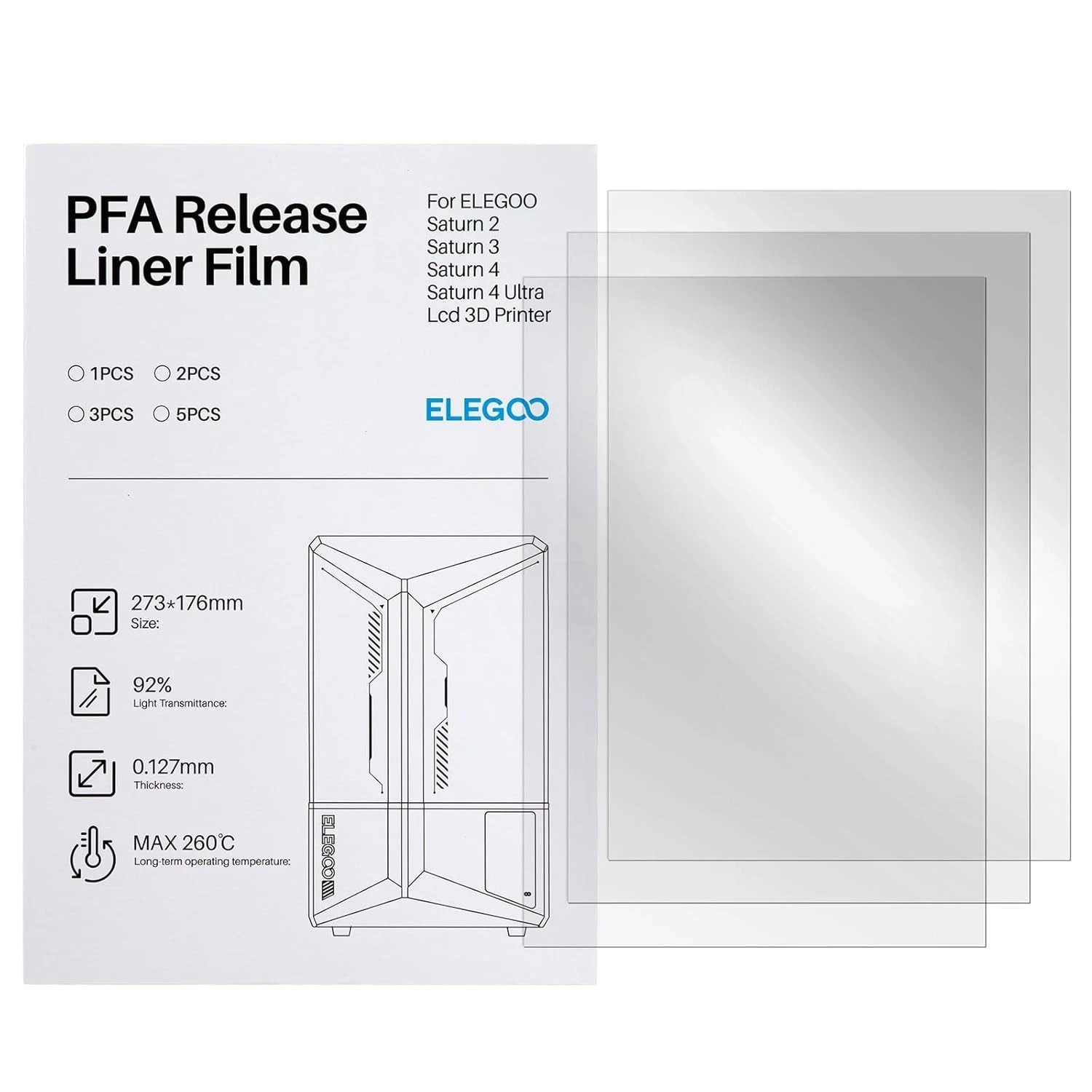 3PCS PFA Release Liner Film for Saturn 2/8K/3/4/4 Ultra/4 Ultra 16K Resin 3D ...