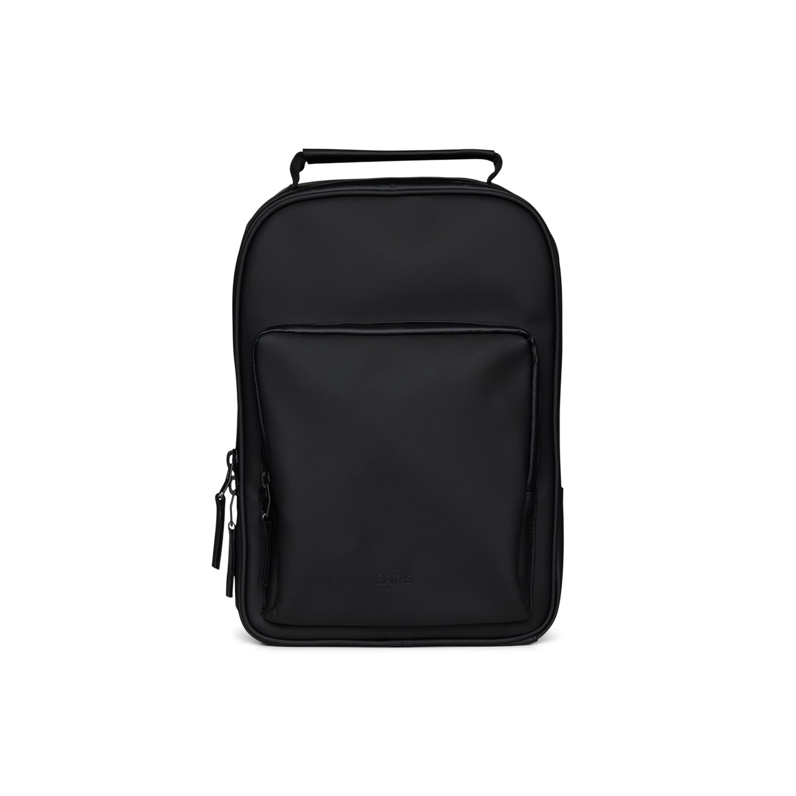 RAINS Book Daypack - Black Laptop Backpack for Men and Women, Waterproof Blac...