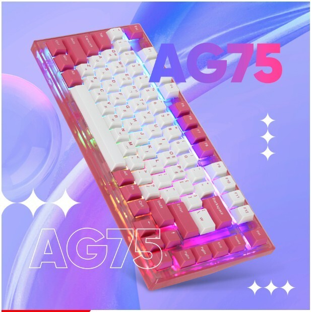 ABKO AG75 Gasket Mount RGB HOTSWAP Mechanical Keyboard / 82Key / RED