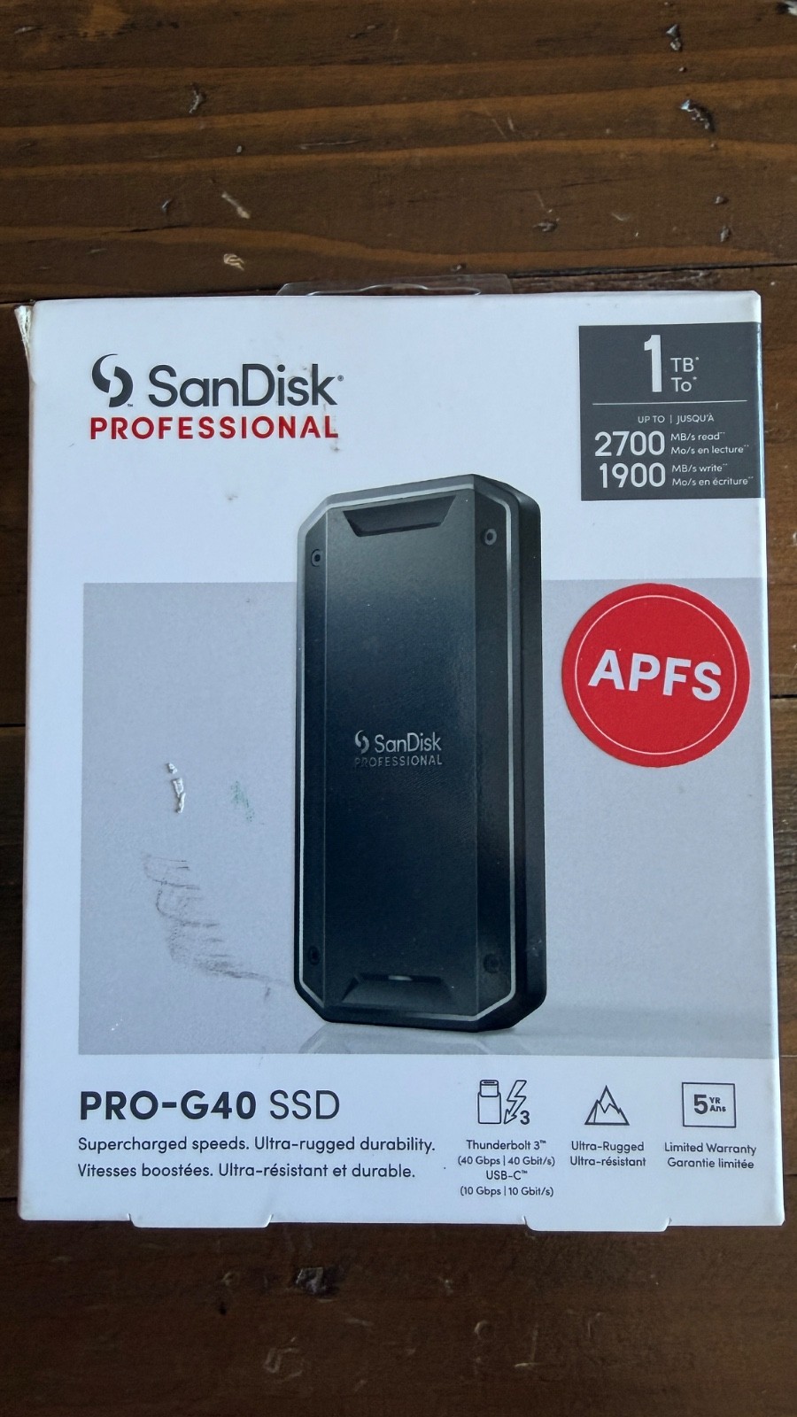 SanDisk PRO-G40 1TB NVMe USB-C Portable External SSD (SDPS31H-001T-GBCND)