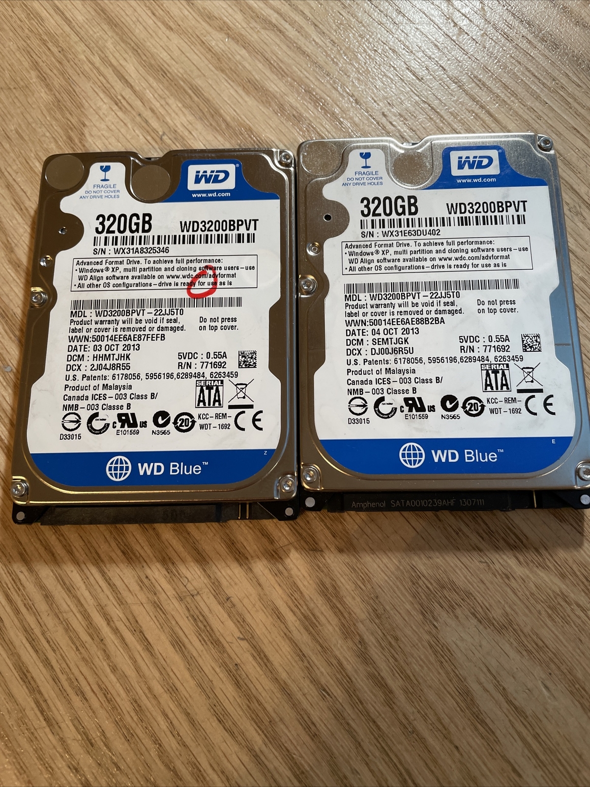 WD3200BPVT-22JJ5T0, DCM HHMTJKH, Western Digital 320GB SATA 2.5 Hard Drive