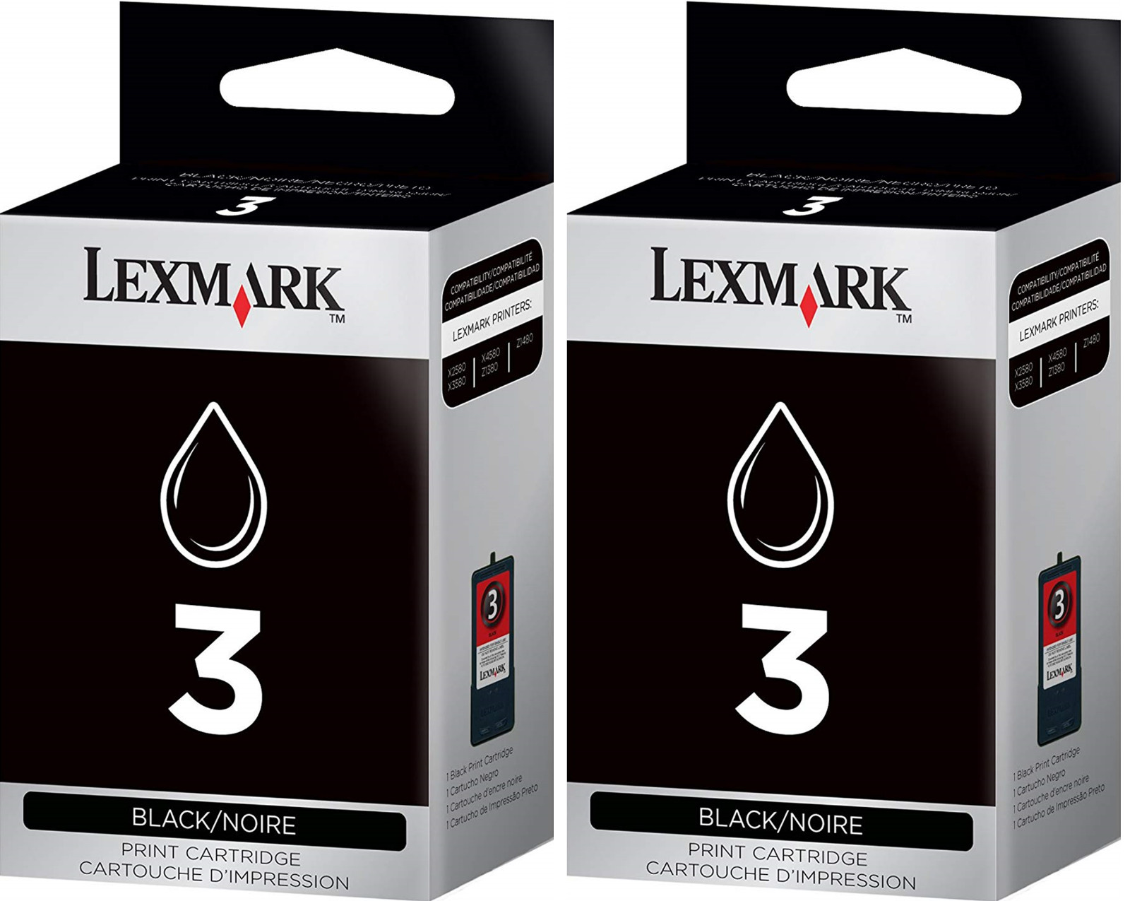 New Genuine Lexmark 3 2PK Ink Cartridges X Series X3530 X3550 Z Series Z1410
