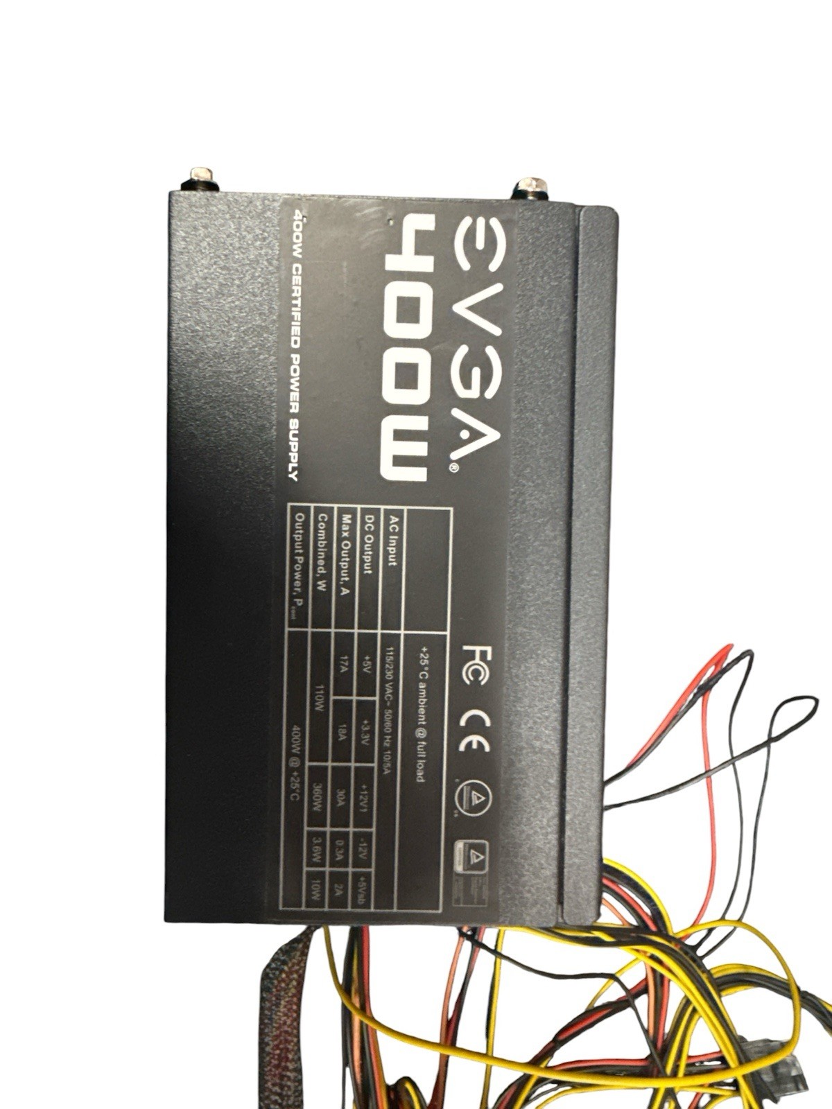 EVGA 400W Certified 20+4-Pin 4+4-Pin 12V ATX Desktop Power Supply 100-N1-0400
