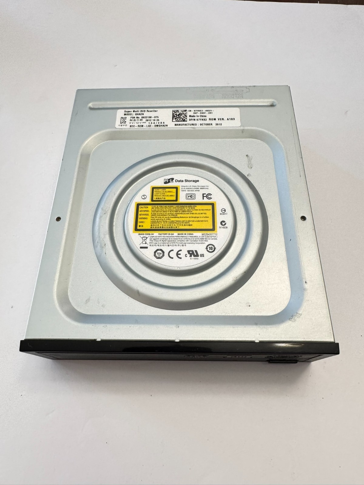 Dell 07YNX2 Hitachi LG GHA2N SATA DVD CD Rewriter Burner 5.25" Tested