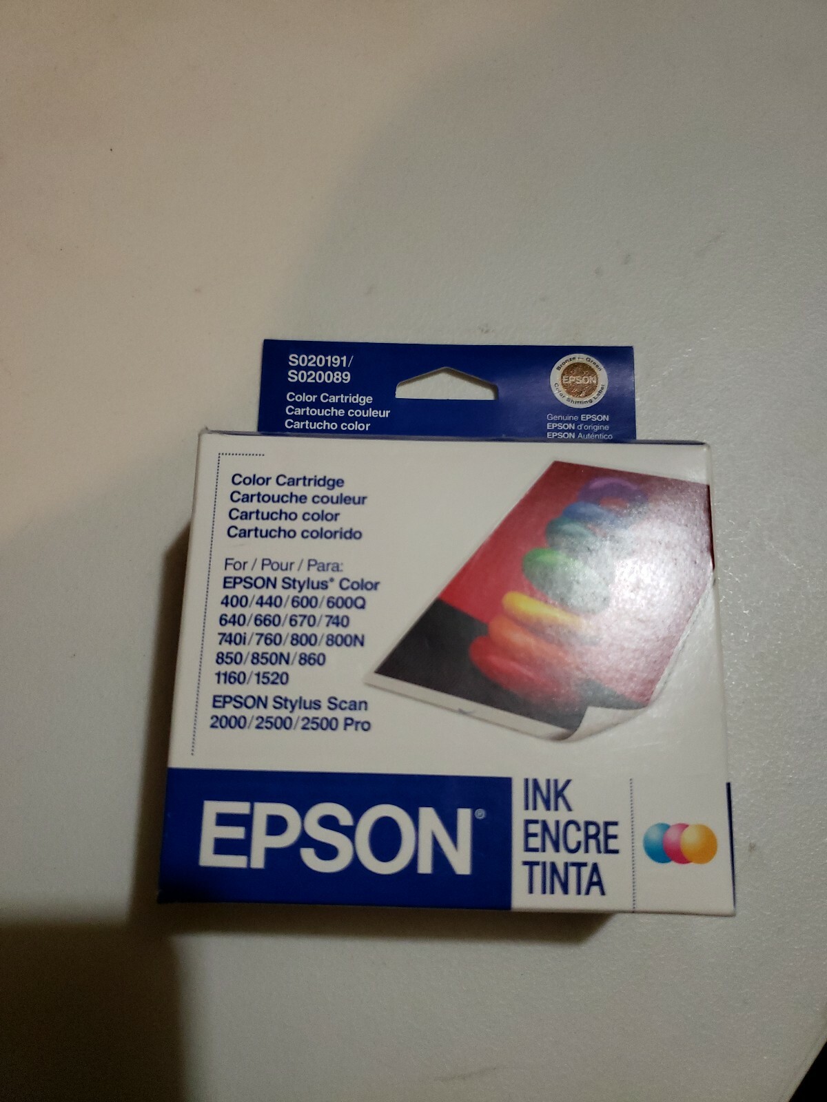 Epson S020191/S020089 Color Ink Cartridge, Color Cartridge- 03/2006 NIB