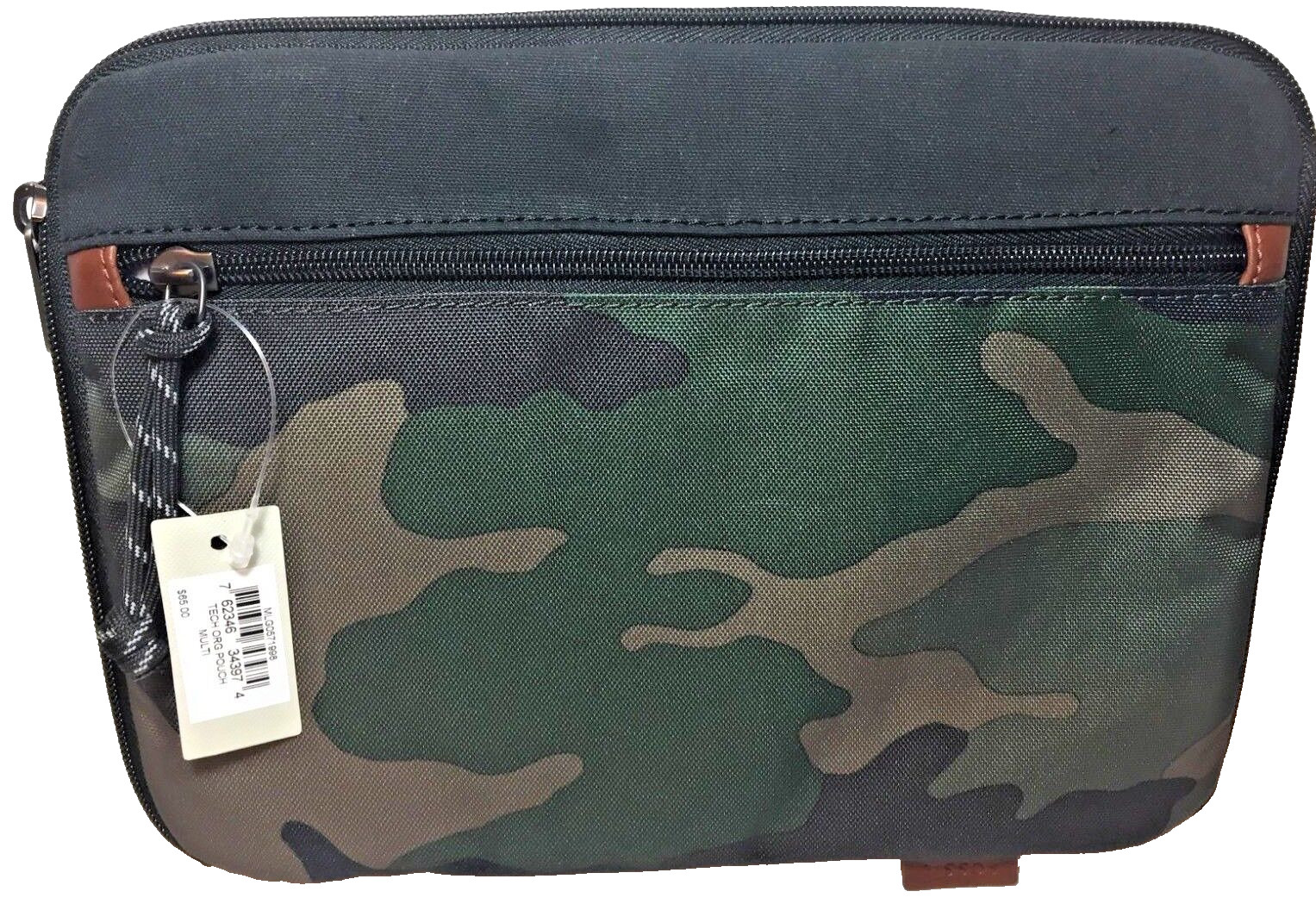 Fossil Tablet Case Pad Tech Camo Organization Zip Pouch Multi Function NWT