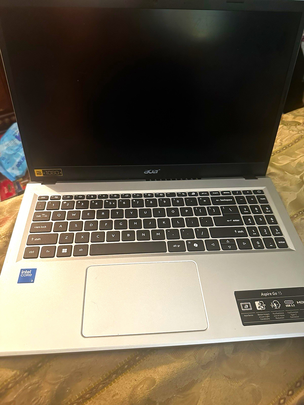 Acer Aspire Go 15 Intel Core 3 15" FHD 1920x1080 Windows Silver