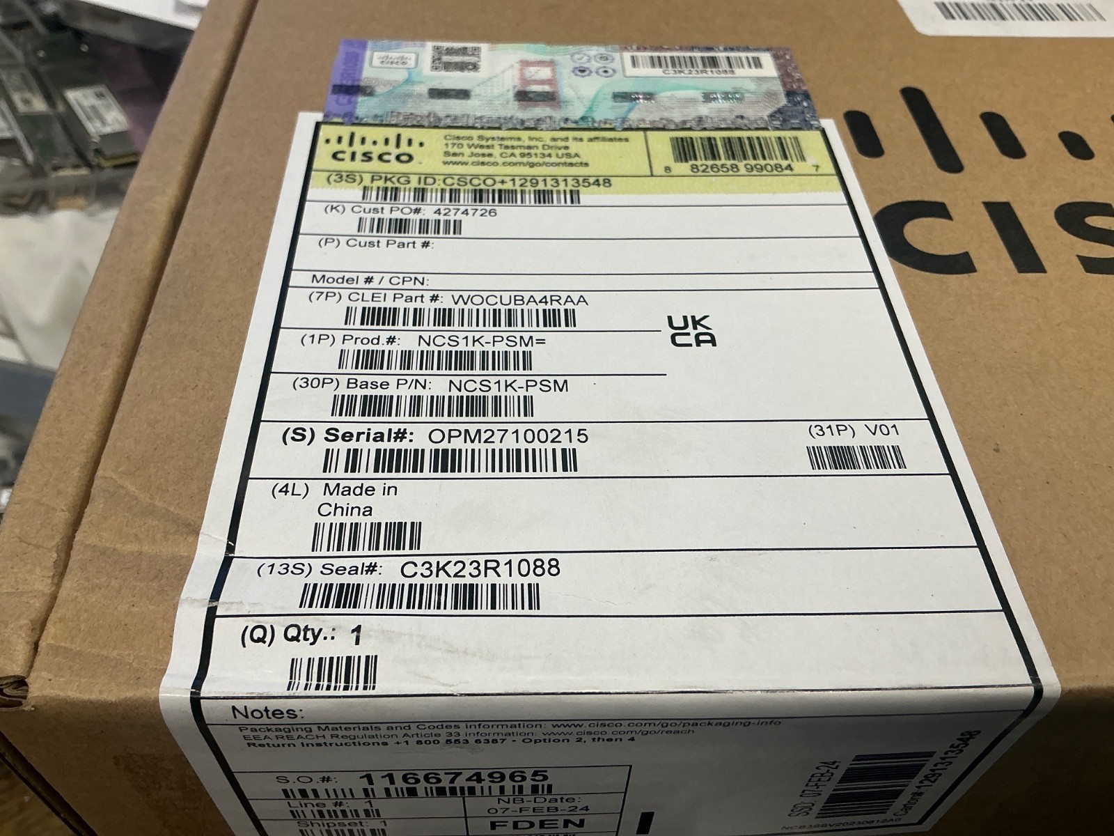 New CISCO NCS1K-PSM