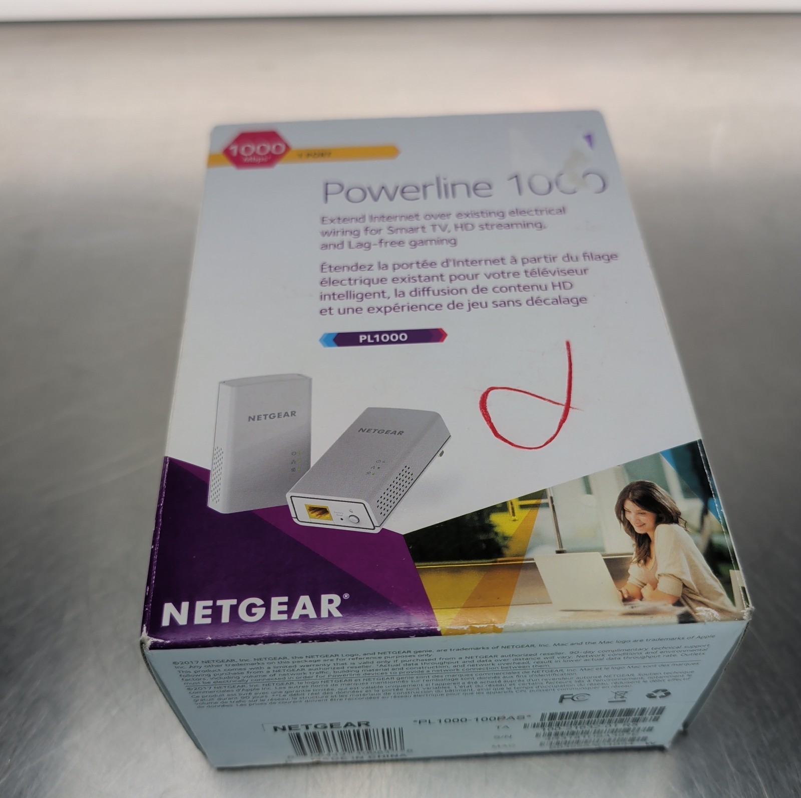 WIFI Network Extender  NETGEAR Powerline 1000 (PL1000-100PAS) - White