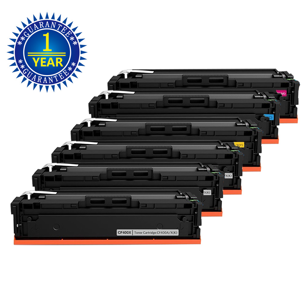 6PK HP 201X Color LaserJet Pro MFP M277dw M277 M252dw CF400X Toner Cartridge