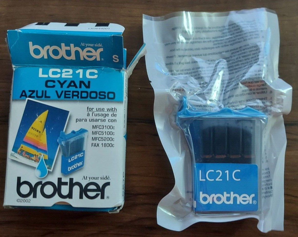 NEW Genuine Brother LC21C Cyan Inkjet (Exp 2006)