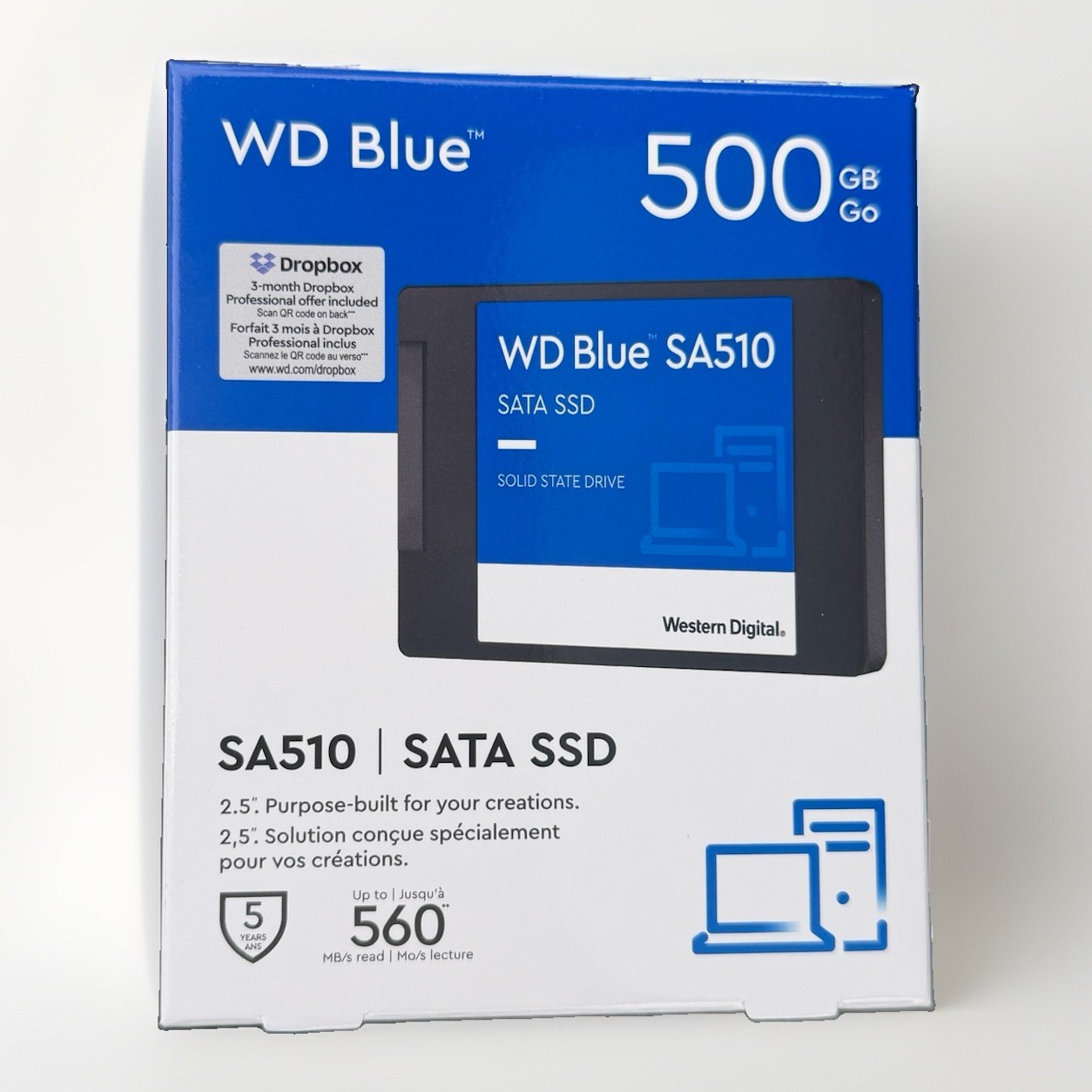 NEW WD Blue SA510 500GB 2.5” SATA III SSD WDS500G3B0A Factory Sealed