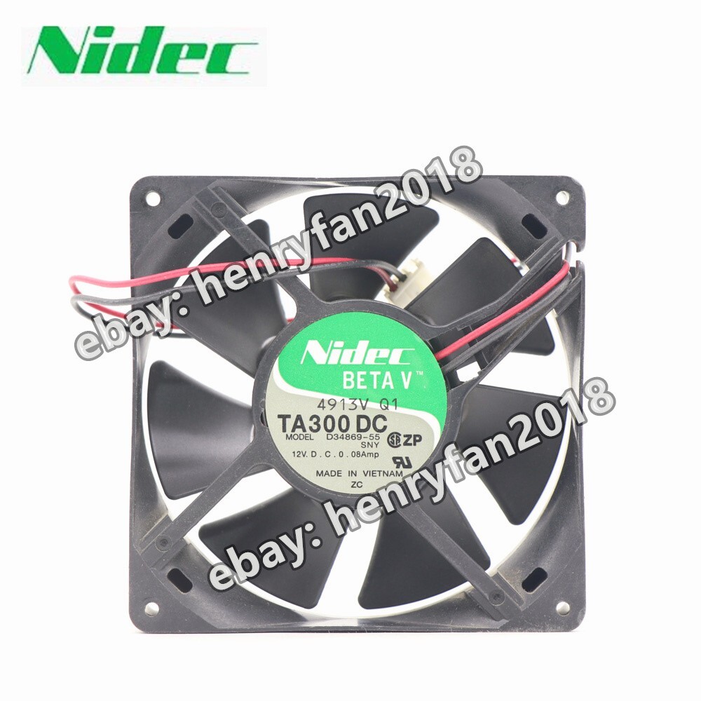 Nidec TA300DC D34683-55 Fan DC 12V 0.08A 80x80x25mm Chassis cooling fan 2pin