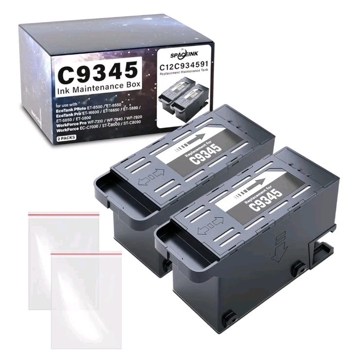 SpaceInk C9345 Ink Maintenance Box 2 Set Replacement (Models In Description)