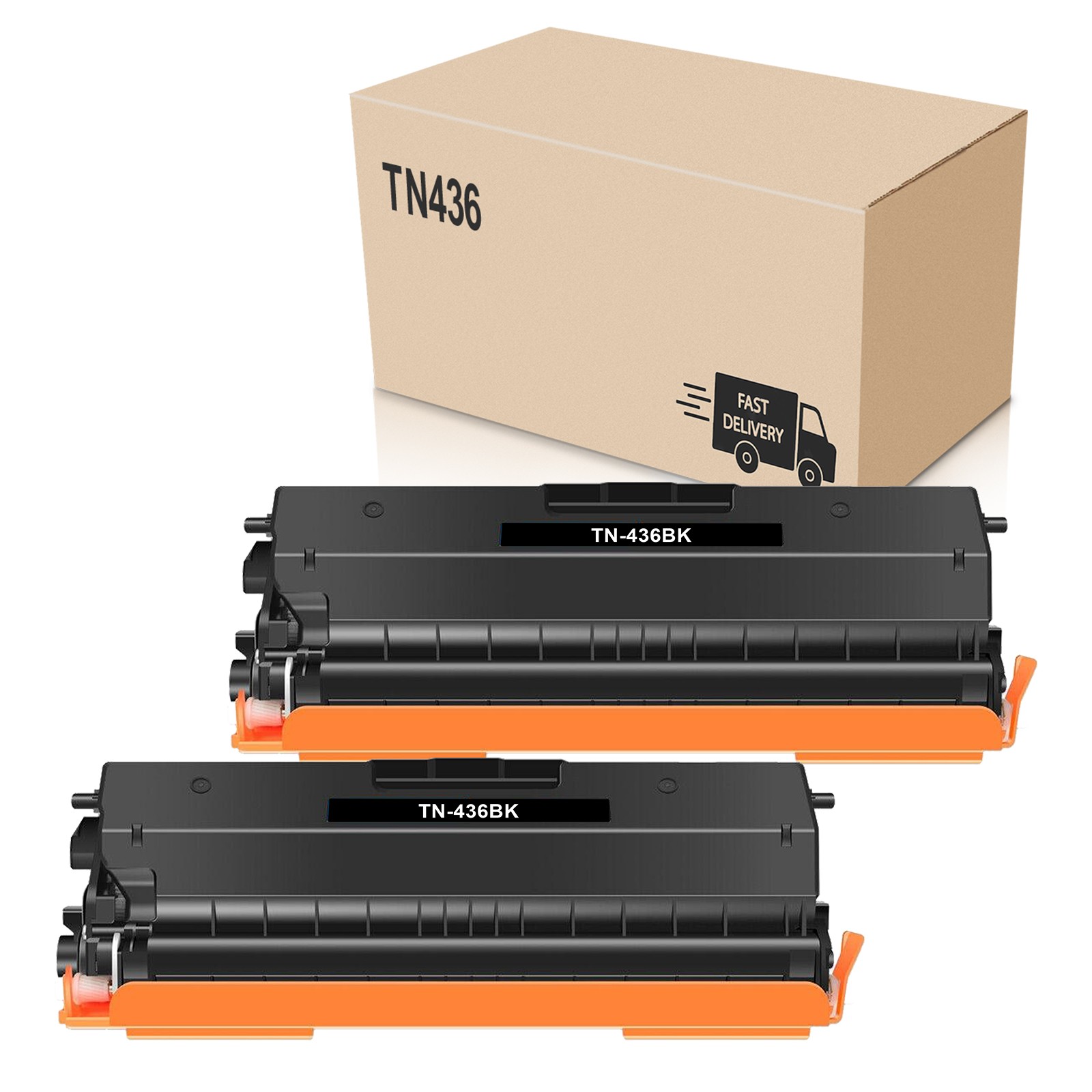 2PK TN436 Black Toner Cartridge for Brother DCP-L8410CDW MFC-L8610 L8900CDW