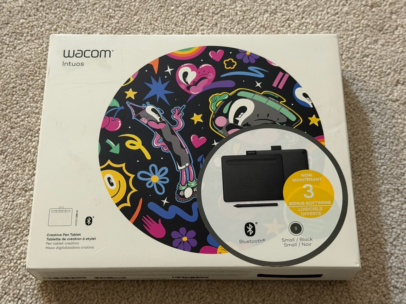 Wacom Intuos Small Wireless Bluetooth Graphics Tablet Black, CTL4100WL/K0-AA