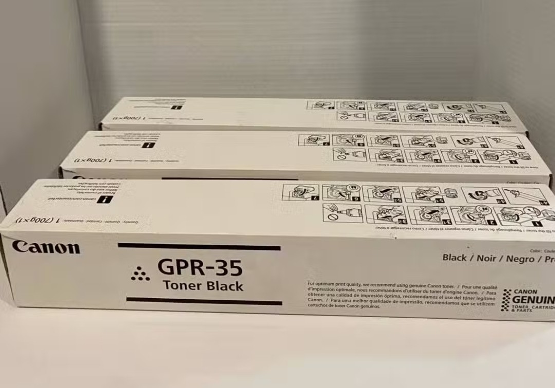3x Canon GPR-35 Black Toner Genuine 