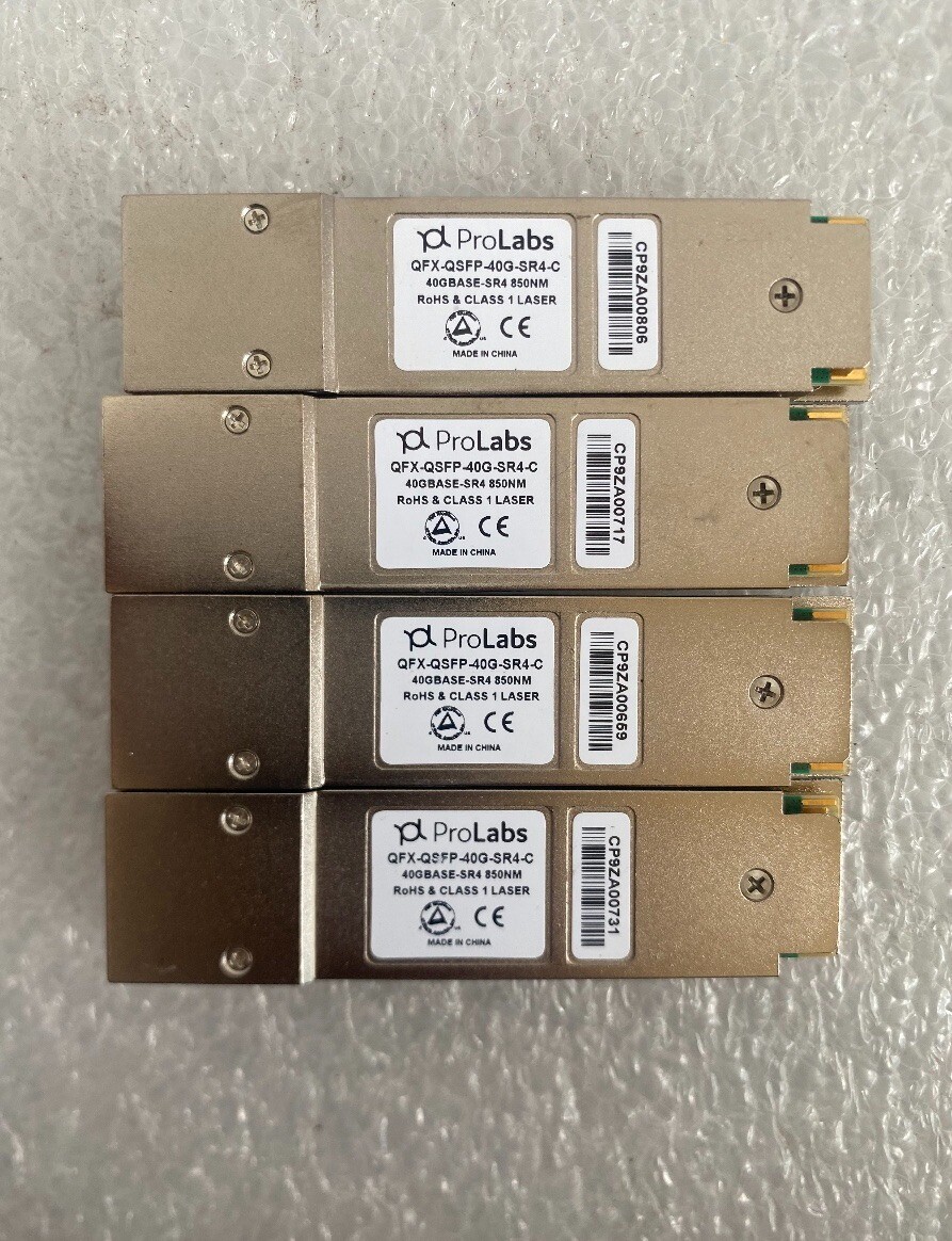 Lot 4 ProLabs QFX-QSFP-40G-SR4-C 40GBASE-SR4 Juniper Compatible QSFP+